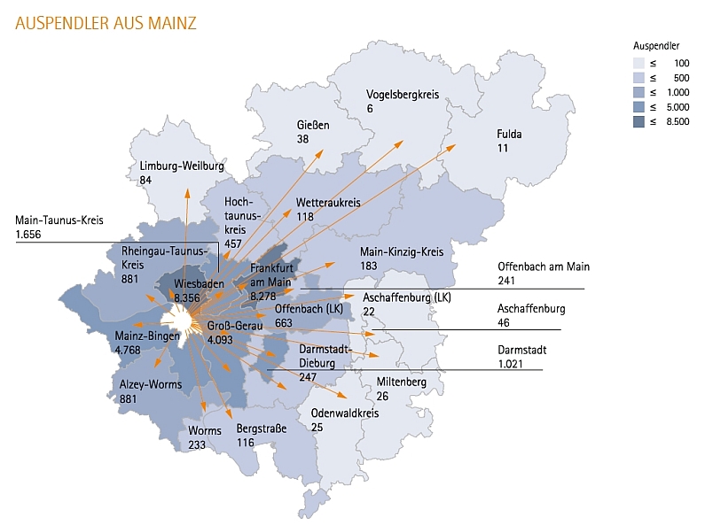Mainz& Eine Million Pendler in Rhein-Main - 70.000 Einpendler pro Tag in Mainz - Firmen in Rheinhessen mit Verkehrsinfrastruktur unzufrieden Eine Million Pendler in Rhein-Main - 70.000 Einpendler pro Tag in Mainz - Firmen in Rheinhessen mit Verkehrsinfrastruktur unzufrieden