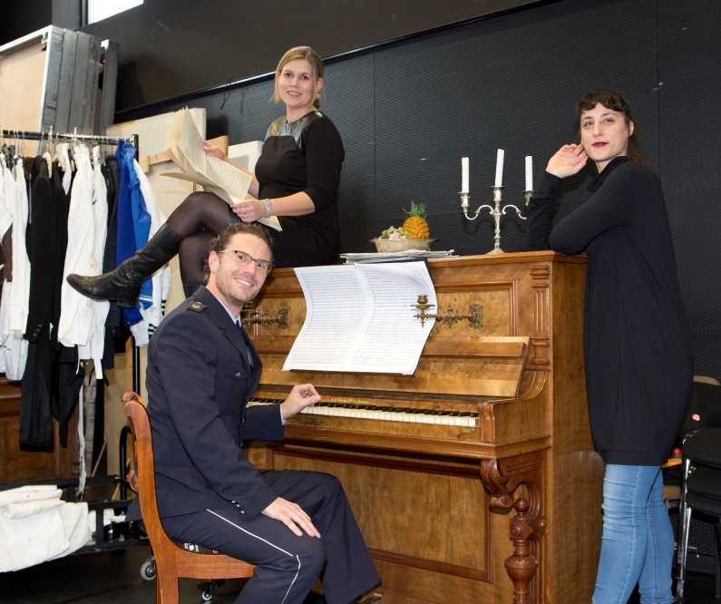 Probe Benefizkonzert Vielfalt Staatstheater - Linda Sommerhage, Stefan Grefig, Gili Goverman_c_Martina Pipprich