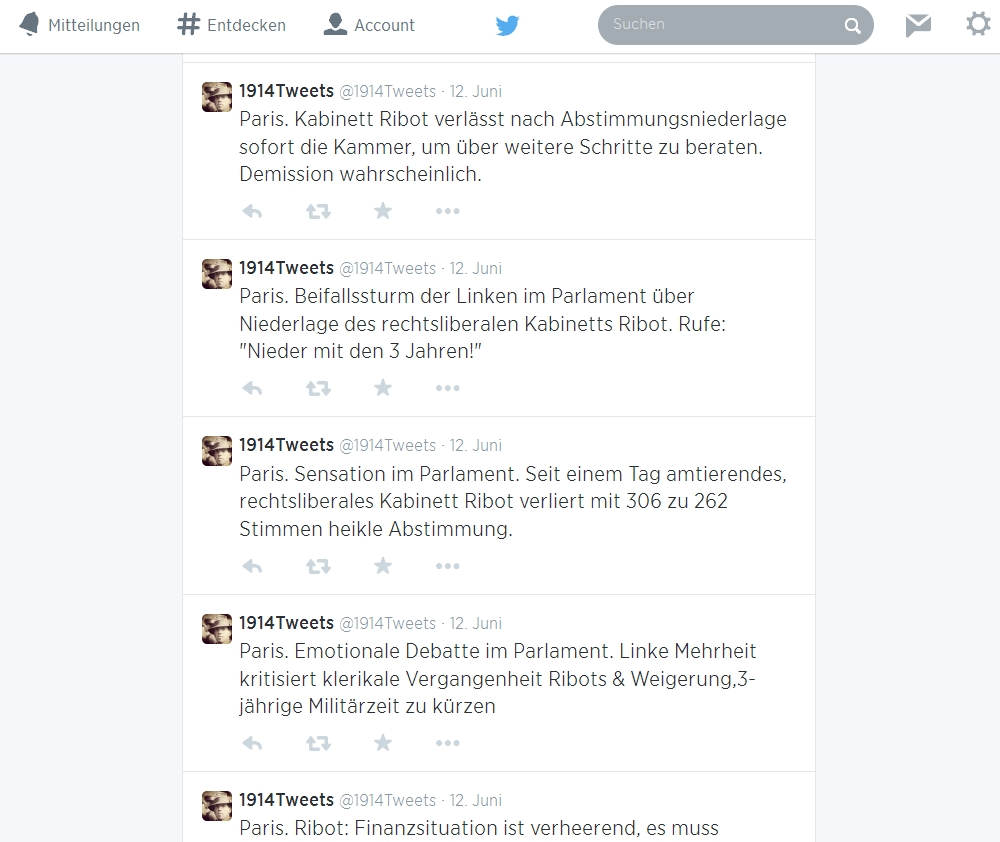 Mainz& @1914tweets: Tweets aus dem Ersten Weltkrieg (€) @1914tweets: Tweets aus dem Ersten Weltkrieg (€)