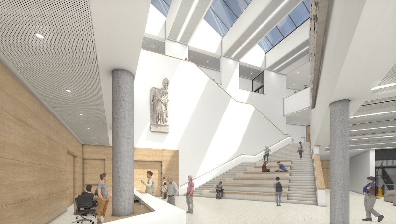 Mainz& Quantensprung für das RGZM - Neues Archäologisches Zentrum am Südbahnhof feierte Richtfest - Eröffnung 2020 geplant Quantensprung für das RGZM - Neues Archäologisches Zentrum am Südbahnhof feierte Richtfest - Eröffnung 2020 geplant