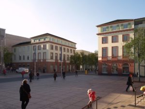 Mainz& Symmetrische Torgebäude für Gutenbergplatz? - Rheinischer Verein für Denkmalpflege will Konzept Napoleons wiederherstellen Symmetrische Torgebäude für Gutenbergplatz? - Rheinischer Verein für Denkmalpflege will Konzept Napoleons wiederherstellen