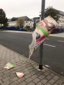 Mainz& Wahlplakate der grünen OB-Kandidatin Tabea Rößner systematisch und massenhaft zerstört - Ebling verurteilt Zerstörung Wahlplakate der grünen OB-Kandidatin Tabea Rößner systematisch und massenhaft zerstört - Ebling verurteilt Zerstörung