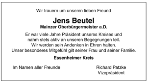 Mainz& UPDATE - Rätsel um Essenheimer Kreis - Geheime Gruppe aus Mainzer Entscheidern rief zur Wahl Eblings auf UPDATE - Rätsel um Essenheimer Kreis - Geheime Gruppe aus Mainzer Entscheidern rief zur Wahl Eblings auf