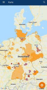 Ausgespielte Warnungen des Probealarms am Warntag 2020 über die App NINA um 11.23 Uhr. - Quelle Tweet Florian Gehm